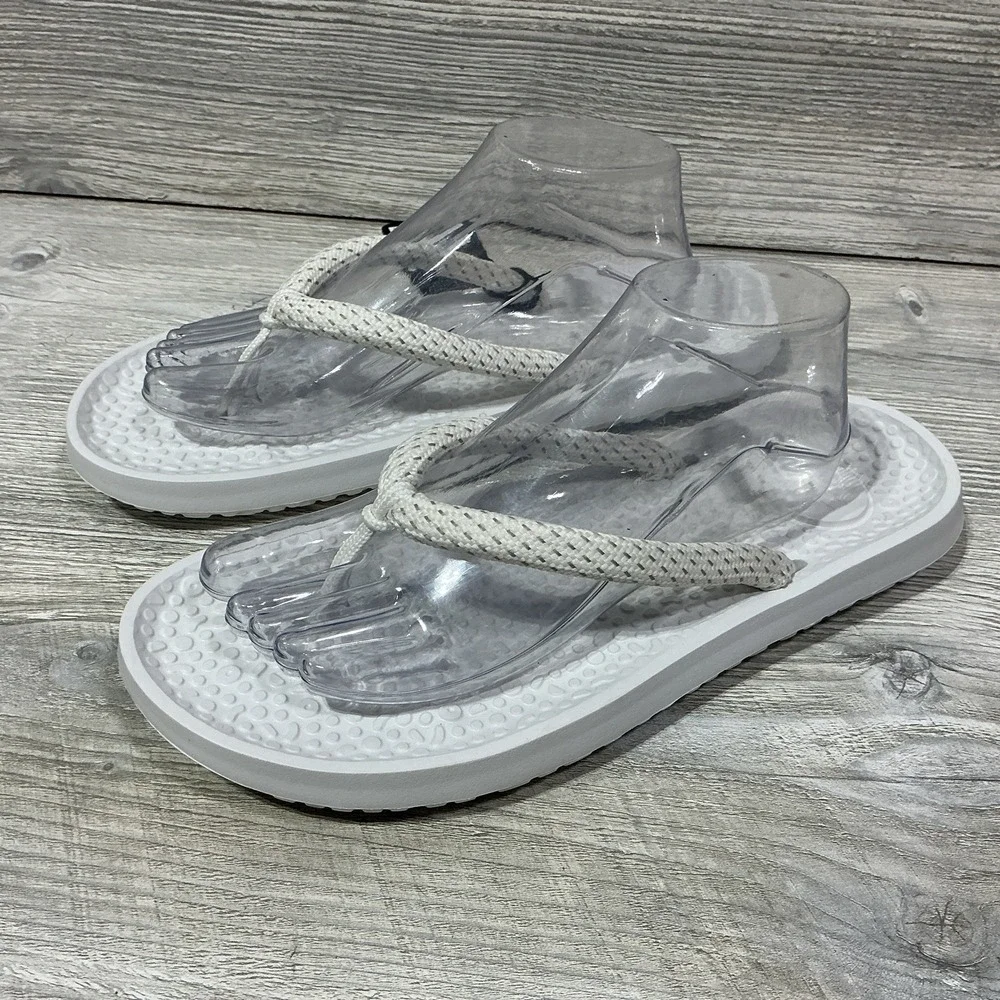 Allbirds Sugar Zeffer Flip Flops Sandals White Summer Size Mens 10 Womens 12 NWT